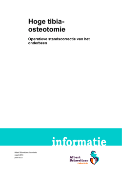 Hoge tibia-osteomie - Albert Schweitzer ziekenhuis