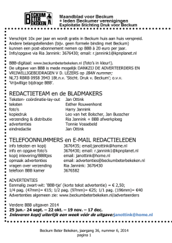 Juni 2014 - Beckum Beter Bekeken