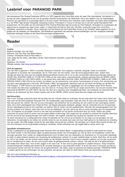 Lesbrief voor PARANOID PARK Reader