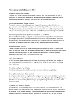 download Nieuw aangeschafte boeken in 2014