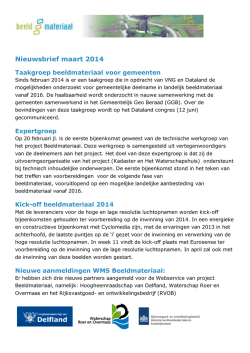 Nieuwsbrief Beeldmateriaal maart 2014 (PDF
