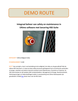Integraal beheer van safety en maintenance met HSE