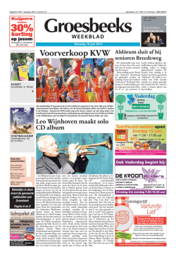 Week 24 - 10 juni 2014