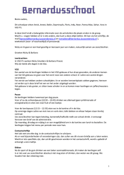 Eerste informatiebrief