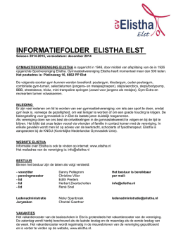 INFORMATIEFOLDER ELISTHA ELST