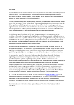 Gym Health Fitcentre The Gym en van Veldhooven Sport