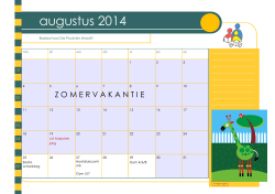Schoolkalender 2014-2015 - Basisschool De Poolster Elsloo