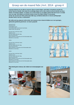Groep van de maand febr./mrt. 2014
