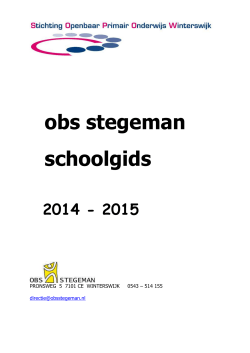 obs stegeman schoolgids 2014