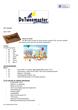Journaal maart 2014 - OBS De Tweemaster