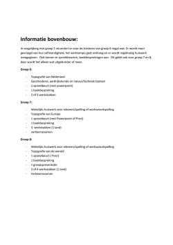 Informatie bovenbouw