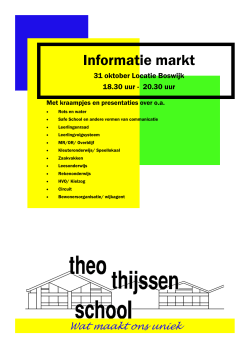 Info markt Theo Thijssenschool - SBO