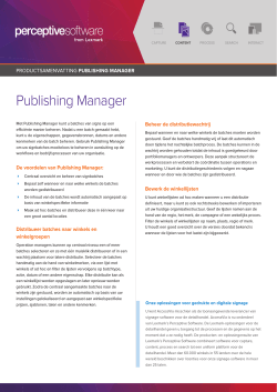 Publishing Manager - Perceptive Software