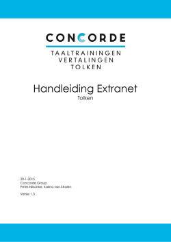 Handleiding Extranet