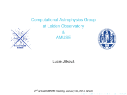 The Computational Astrophysics group at Leiden University