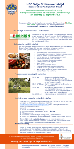 HGC Vrije Golferswedstrijd