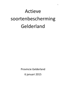 Actieve soortenbescherming Gelderland