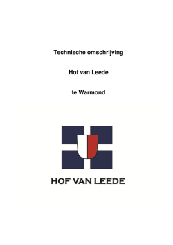 140614Woningborg technische omschrijving Hof van Leede