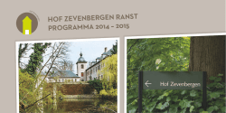 HOF ZEVENBERGEN RANST PROGRAMMA 2014 &ndash; 2015