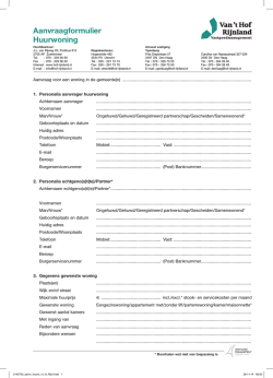 Inschrijfformulier - Hof Rijnland Verhuur