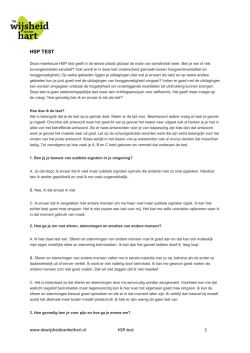 HSP TEST - De Wijsheid van het Hart