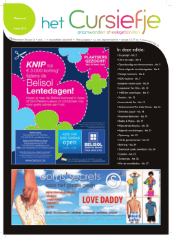 In deze editie: