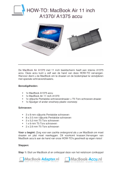HOW-TO: MacBook Air 11 inch A1370/ A1375 accu - MacBook