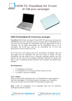 How-To PowerBook A1148 accu vervangen - MacBook