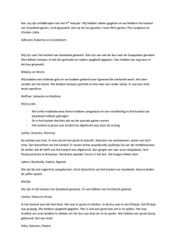 Hoi, wij zijn schildknapen van het 4de leerjaar. Wij hebben lekker