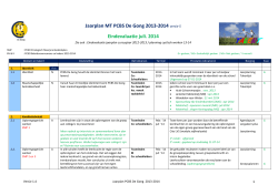 Evaluatie beleidsvoornemens PCBS De Gong 2013-2014