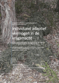 Individueel adaptief vermogen in de krijgsmacht