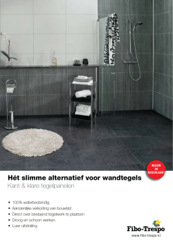 H&eacute;t slimme alternatief voor wandtegels - Fibo