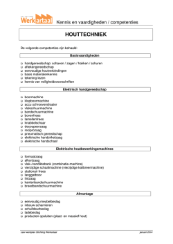 HOUTTECHNIEK - Werkartaal
