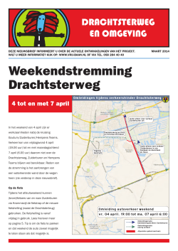 Nieuwsbrief Drachtsterweg april 2014 - Leeuwarden Vrij-Baan