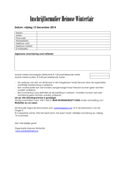 Inschrijfformulier Heinose Winterfair