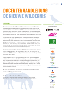 docentenhandleiding de nieuwe wildernis
