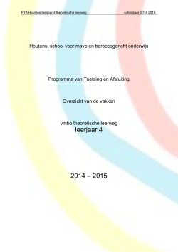 leerjaar 4 2014 – 2015