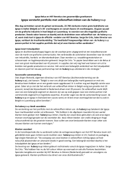 Persbericht samenwerking Igepa BeLux en HST Benelux