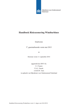 Handboek Risicozonering Windturbines versie september 2014