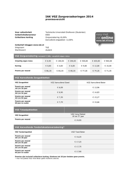 IAK VGZ Zorgverzekeringen 2014 - Technische Universiteit Eindhoven