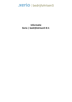 Informatie Xerio | bedrijfsArtsen5 B.V.