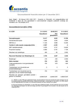 Jaarresultaten 2013