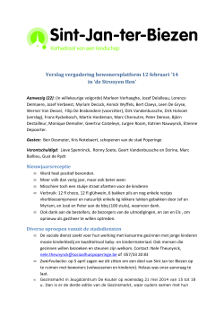 Verslag 12 februari 2014 Kapellenaar - Sint-Jan-ter