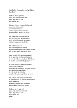 God van leven open mij