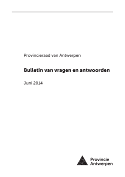 Bulletin van vragen en antwoorden juni 2014