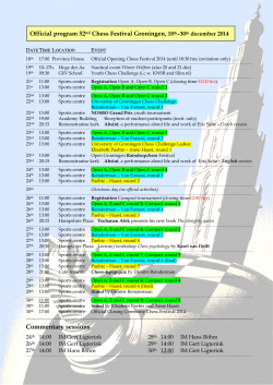 Programma-overzicht - Schaakstad Groningen
