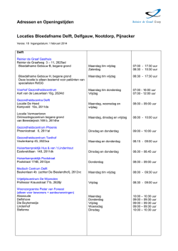 Waar en wanneer - Diagnostisch centrum SSDZ