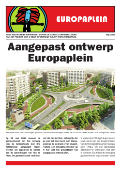 Nieuwsbrief Europaplein mei 2014 - Leeuwarden Vrij-Baan