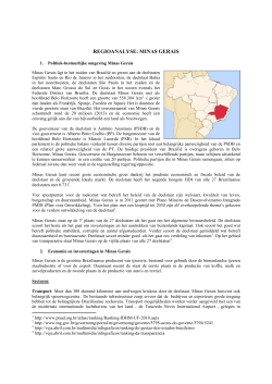 regioanalyse Minas Gerais - Rijksdienst voor Ondernemend