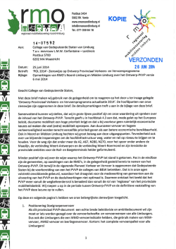 Zienswijze RMO Noord en Midden Limburg op